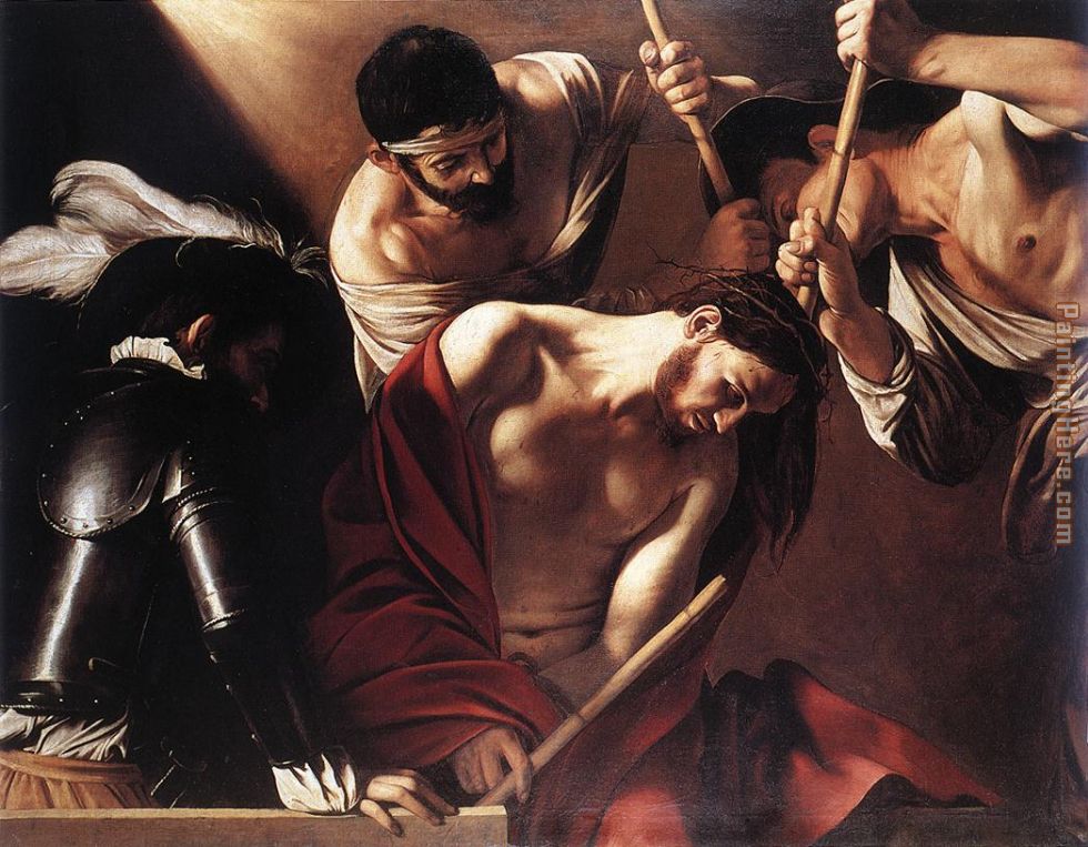 The Crowning with Thorns painting - Caravaggio The Crowning with Thorns art painting